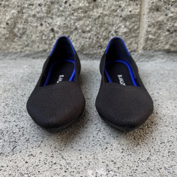 ROTHY'S Black The Point II Shoes Womens 8.5 Black Slip On Flats Rothys Pointed - Picture 5 of 10